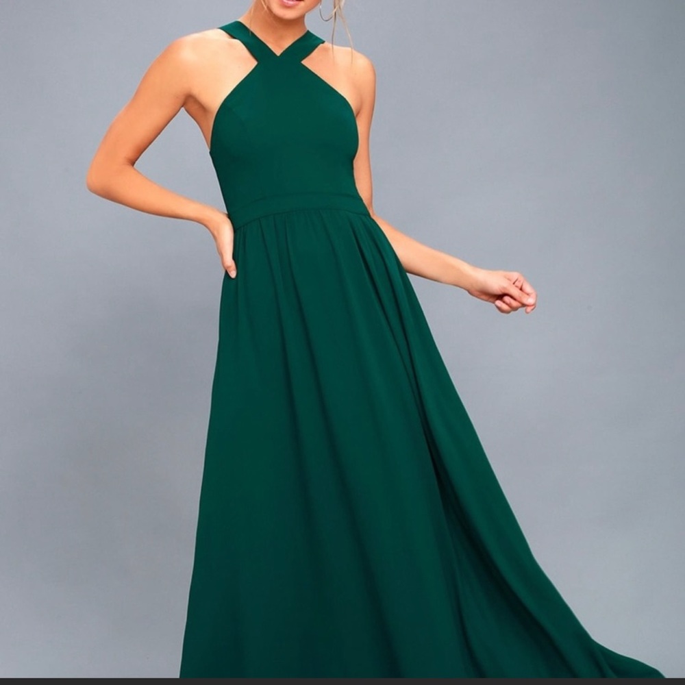 Dark Hunter Green Lulu’s Bridesmaid Dress